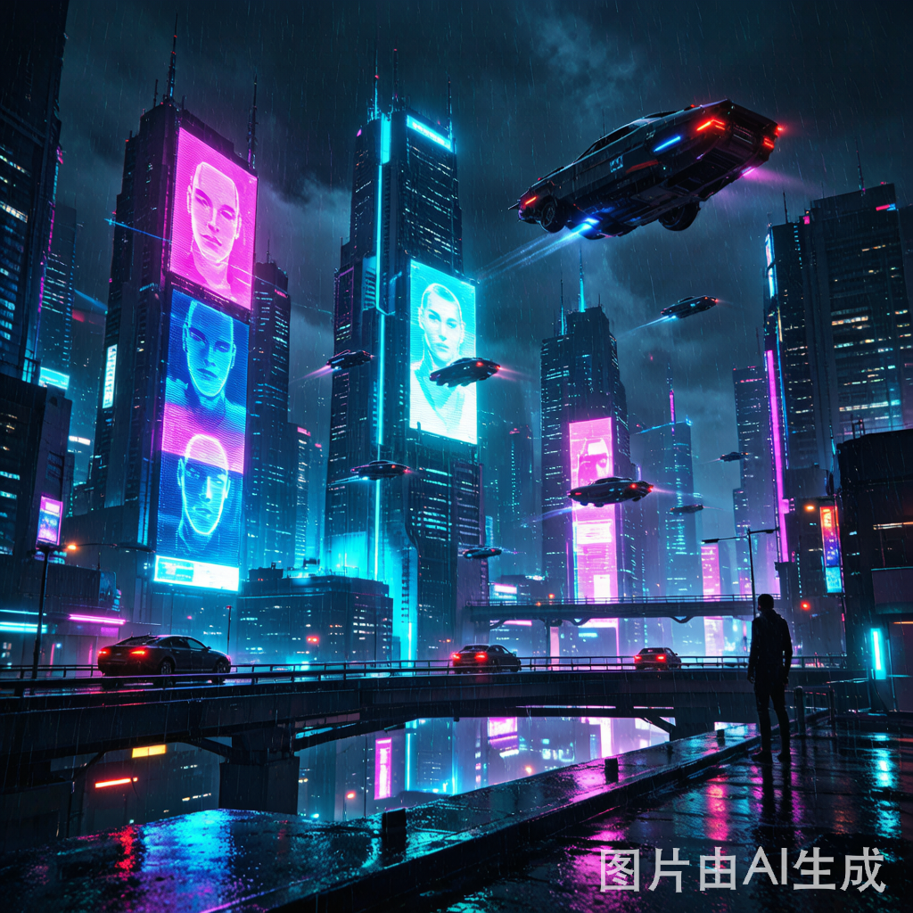 赛博朋克霓虹都市 · 曦和 AI 生成示例